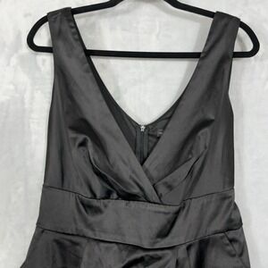 Y2K City Triangles Sleeveless‎ Babydoll Midi Dress 16 Black Hoco Prom Party Goth